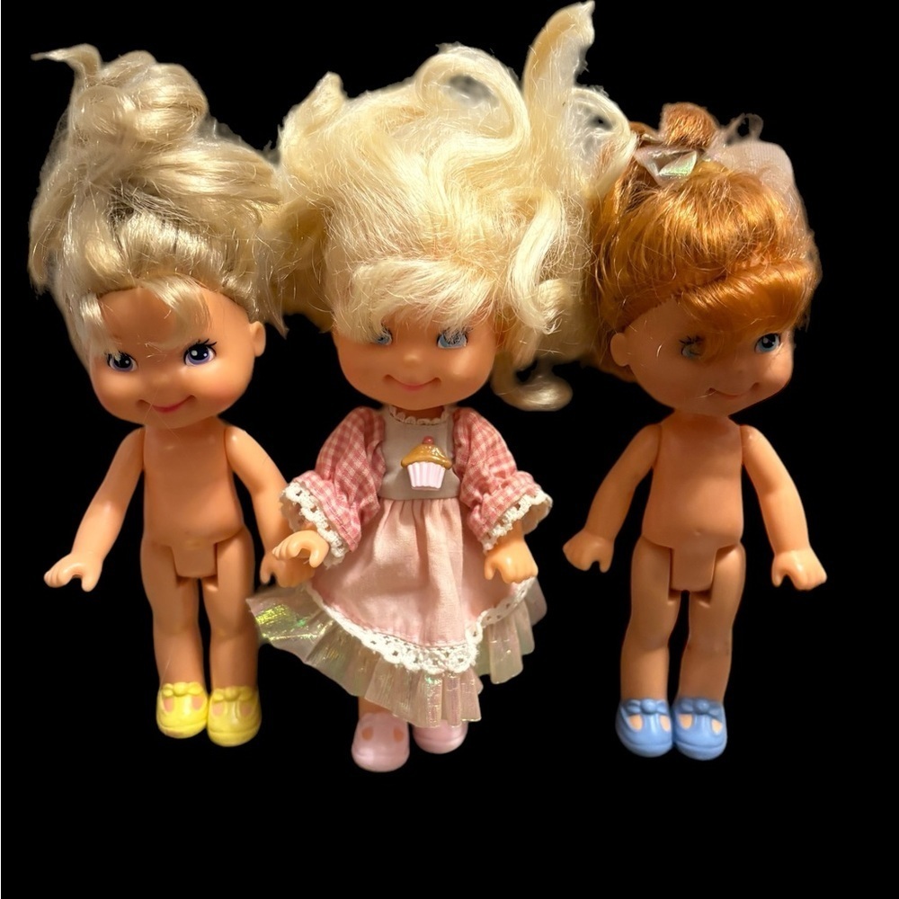 Lot of 3 Vintage Cherry Merry Muffin Dolls